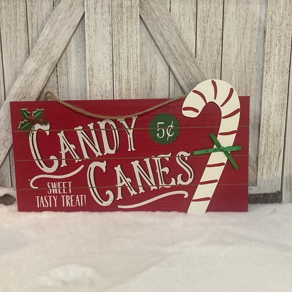 Target Wondershop 2022 Christmas Candy Canes Wall Sign - Picture 1 of 8